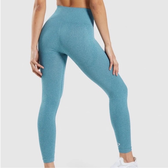Gymshark Vital Seamless Leggings Tahoe Teal Marl - Picture 3 of 3
